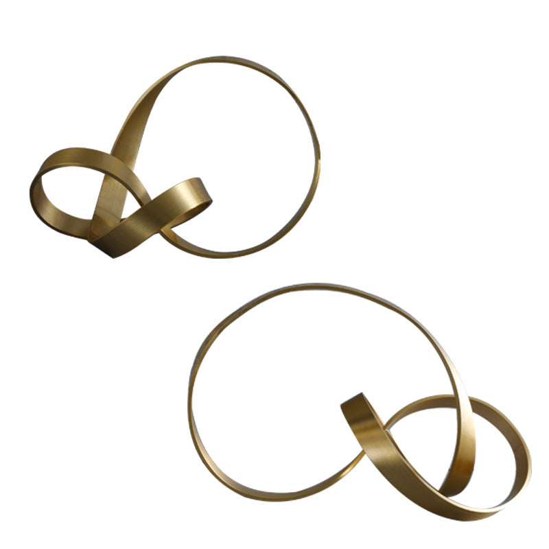 Modern Minimalist Metal Twisted Decor for Entryways